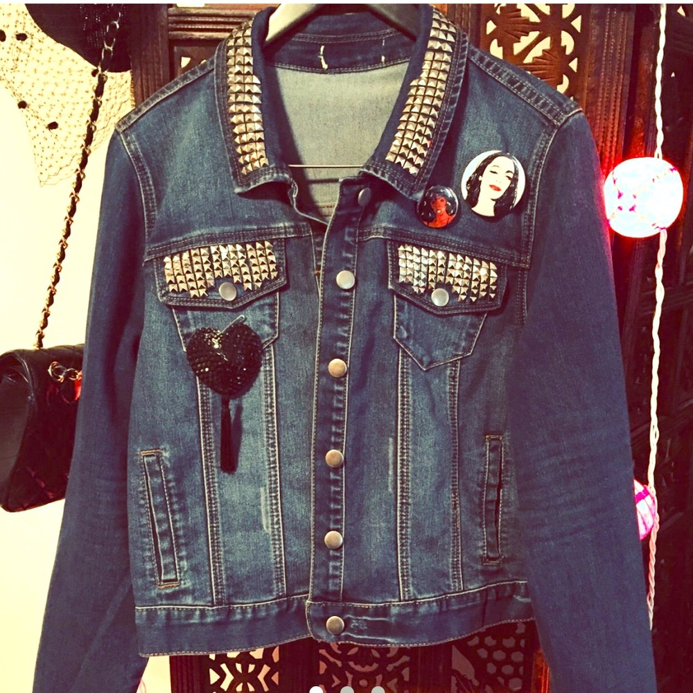 Plus size vintage jean jacket